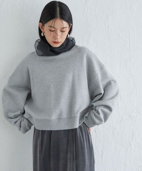 セール】 Wai＋:〈手洗い可能〉裏毛 オーガンジー スウェット