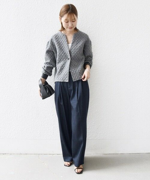 セール】 【WEB限定】〈手洗い可能〉キルティング ジャカード