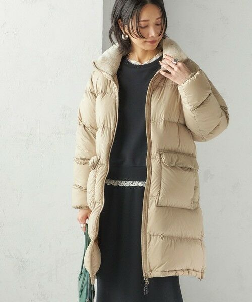 SHIPS別注】TAION:〈手洗い可能〉ネック ボア ダウン コート （ダウン