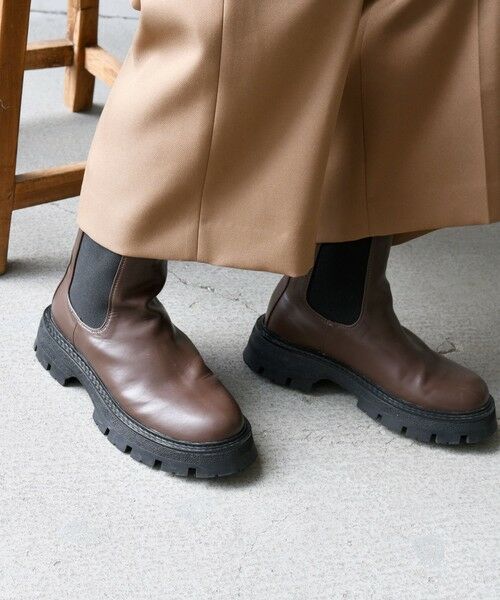 セール】 【WEB限定】SHIPS any: トラックソール サイドゴア ブーツ