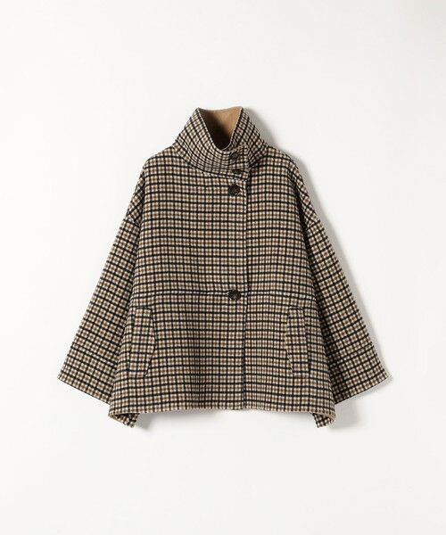 セール】 SHIPS any: リバー スタンドカラー ポンチョ ショート コート