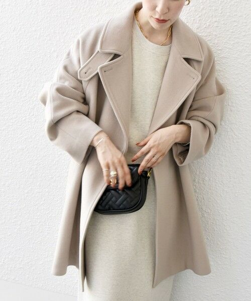 セール】 SHIPS any: PONTETORTO スタンド & ダブル カラー コート