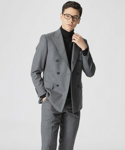 セール】 【BAKER MODEL】ウールフランネルダブルブレストスーツ