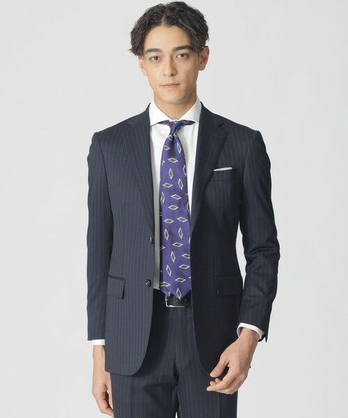 セール】 【EASTGATEMODEL】Super150'sストライプ柄スーツ