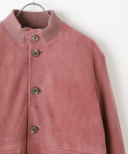 セール】 GOAT SUEDE スタンドカラーレザーブルゾン （レザーブルゾン