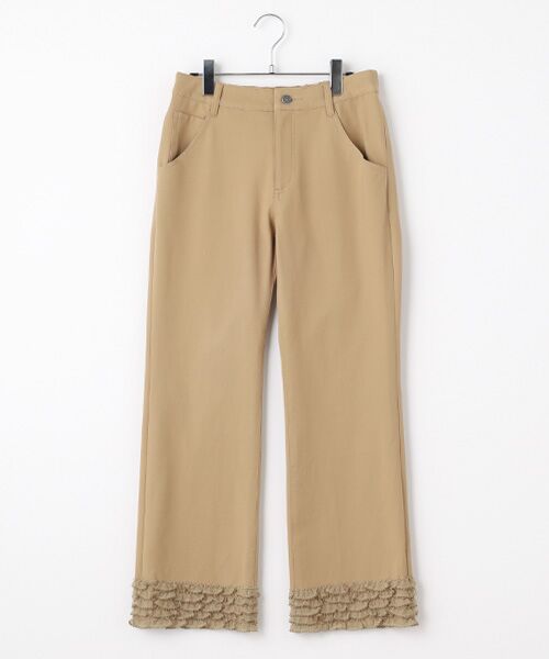 ドットチュール使いストレッチツイルパンツ （その他パンツ）｜PINK