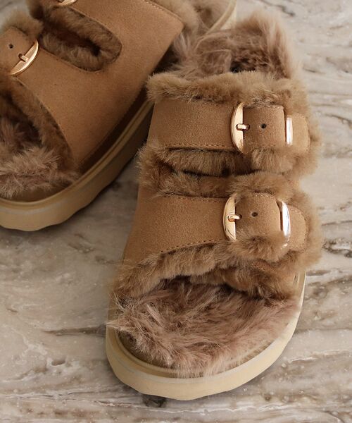 MOHI／モヒ】 ムートンベルトサンダル （サンダル）｜Rouge vif la cle