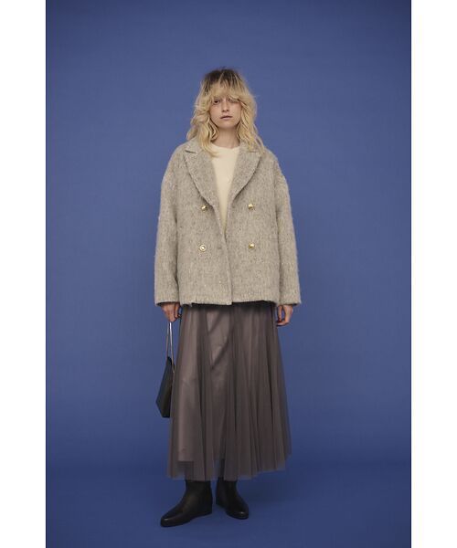 追加4】【一部店舗限定】ラメシャギースライバーPコート/ピーコート