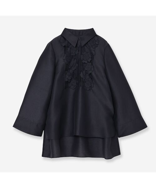 セール】 【雑誌掲載】フラワーモチーフ付きブラウス （シャツ