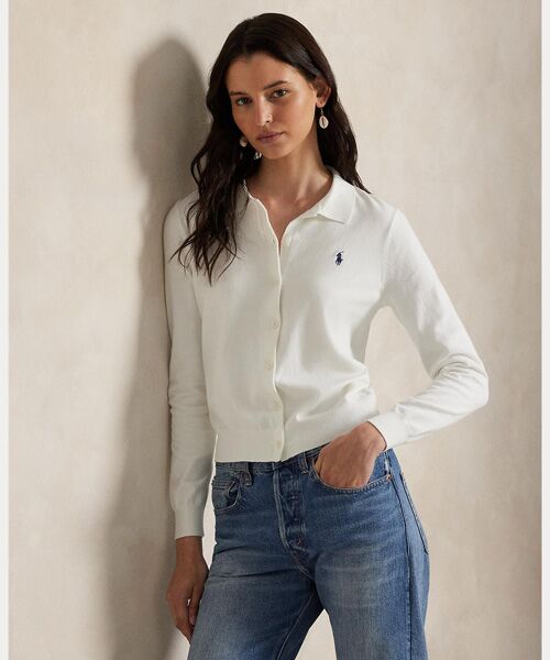 ポロカラー ボタンド カーディガン （カーディガン・ボレロ）｜POLO