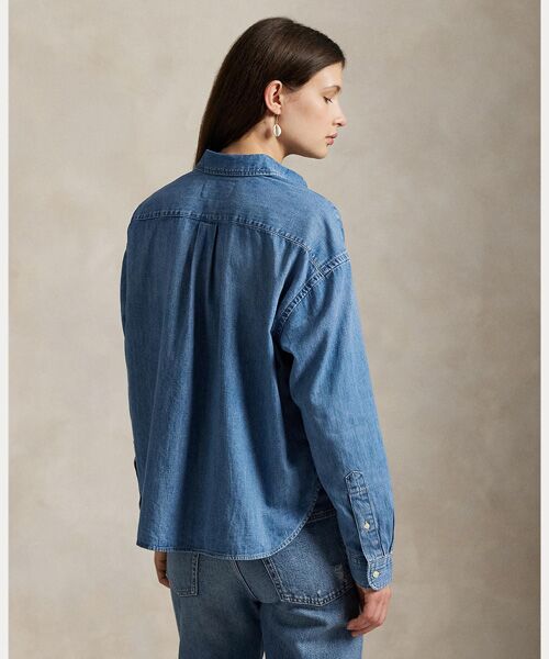 クロップド ボクシー デニム シャツ （シャツ・ブラウス）｜POLO RALPH