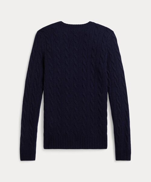 ケーブル ウールカシミヤ クルーネック セーター （ニット・セーター