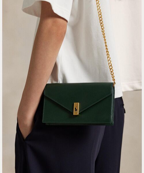 セール】 Polo ID レザー チェーン ウォレット & バッグ （ショルダー