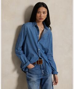 クロップド ボクシー デニム シャツ （シャツ・ブラウス）｜POLO RALPH
