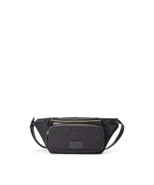 レザートリム キャンバス ウエスト パック （メッセンジャーバッグ