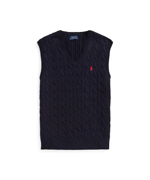 ケーブルニット コットン セーター ベスト （ベスト）｜POLO RALPH