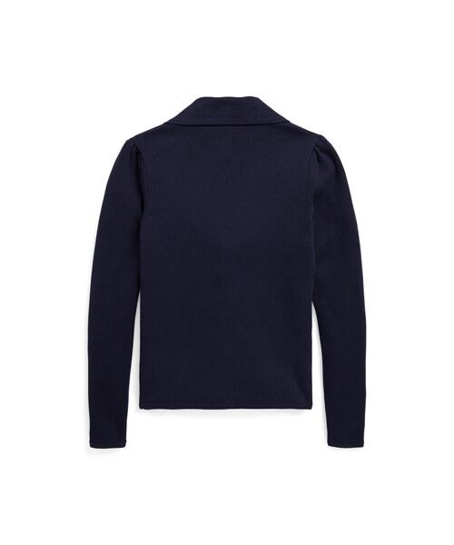 ガールズ 7才～16才)ニット コットン ブレザー （テーラードジャケット