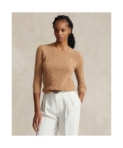 ケーブルニット ウールカシミヤ セーター （ニット・セーター）｜POLO