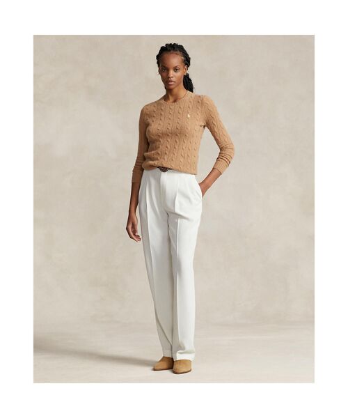 ケーブルニット ウールカシミヤ セーター （ニット・セーター）｜POLO