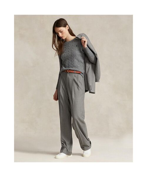 ケーブルニット ウールカシミヤ セーター （ニット・セーター）｜POLO