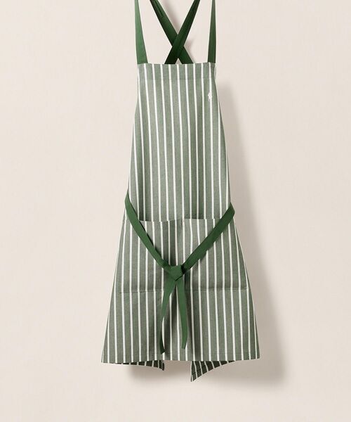 セール】 ストライプド コットン フル エプロン （キッチンツール
