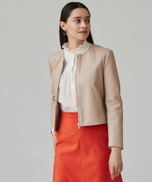 ラムレザー ジップアップブルゾン （レザーブルゾン・ジャケット