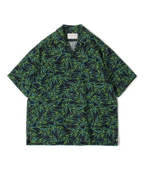 セール】 コットン リーフプリント オープンカラーシャツ （シャツ