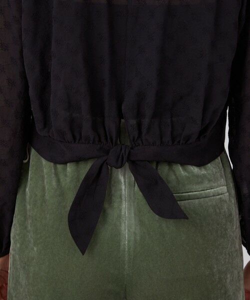 セール】 コットンガーゼエンブロイダリー フリルギャザーブラウス