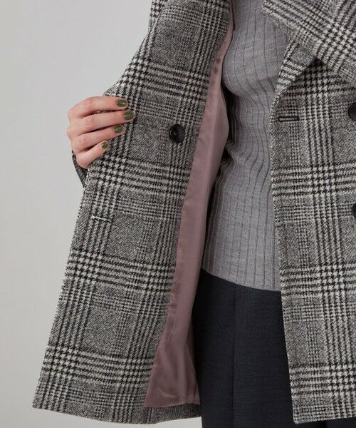 セール】 ウールカシミヤグレンチェック ショートコート （その他