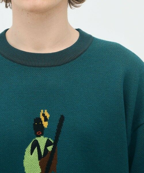 CABaN コットンカシミヤジャカード JAZZ WOODBASE クルーネックプル