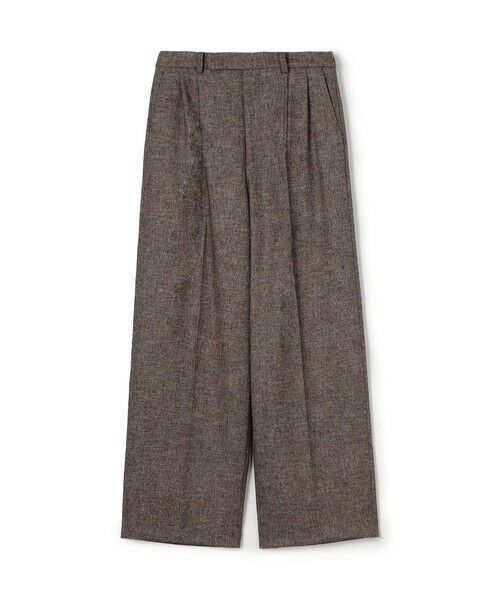 セール】 ネップツイード タックテーパードパンツ （スラックス