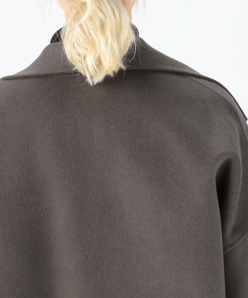 ダブルフェイスメルトン オープンカラーショートコート （その他