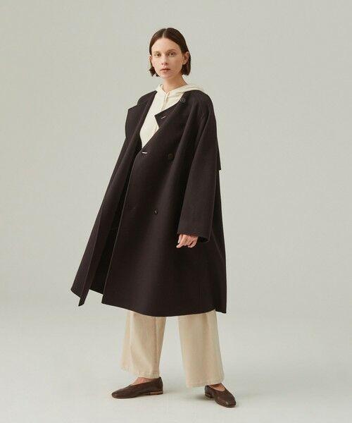 セール】 ウールダブルフェイス カラーレストレンチコート （その他