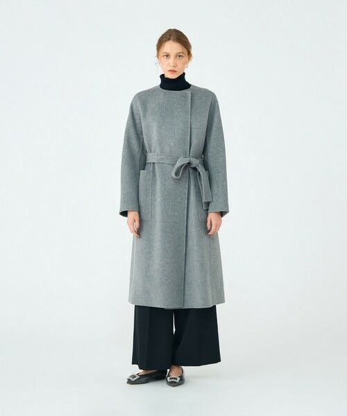 プレミアムウールリバー ノーカラーコート （その他アウター