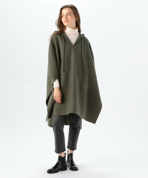 セール】 ウールカシミヤリバー ポンチョ （ポンチョ）｜TOMORROWLAND
