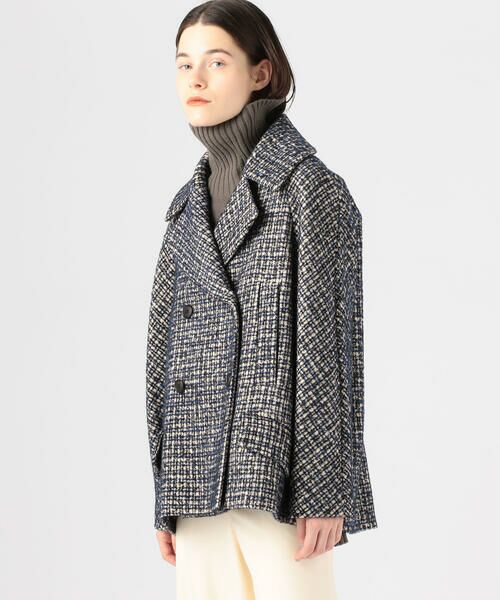 セール】 MARTIN GRANT チェックツイードPコート （ピーコート