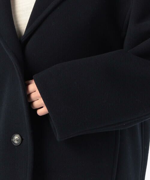 セール】 ウールダブルモッサ フーデッドショートコート （その他