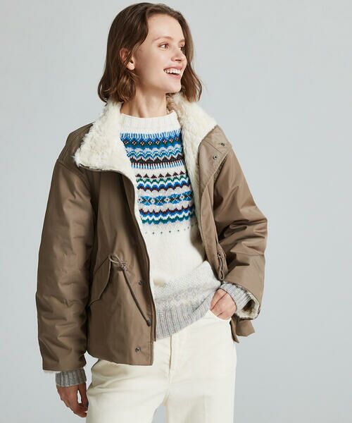 セール】 ポリエステルツイル リバーシブルショートモッズコート