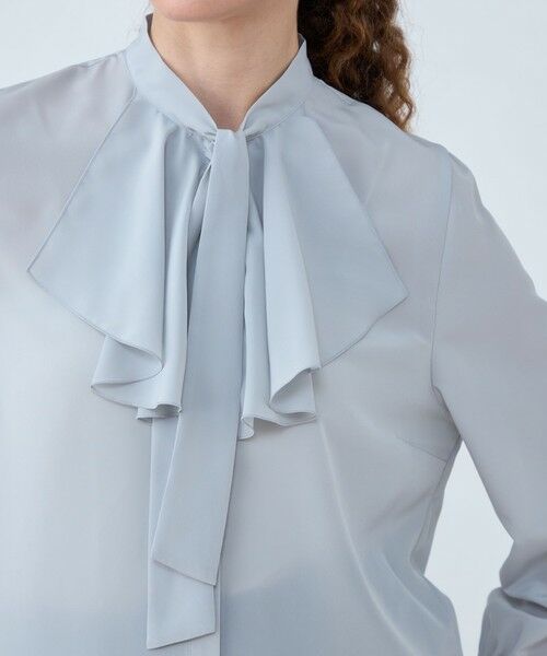 セール】 クリアデシン フリルボウタイブラウス （シャツ・ブラウス