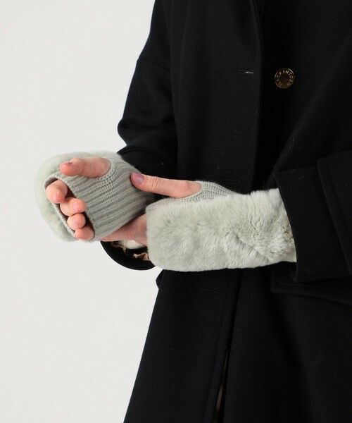 セール】 YVES SALOMON レッキスファーコンビグローブ （手袋