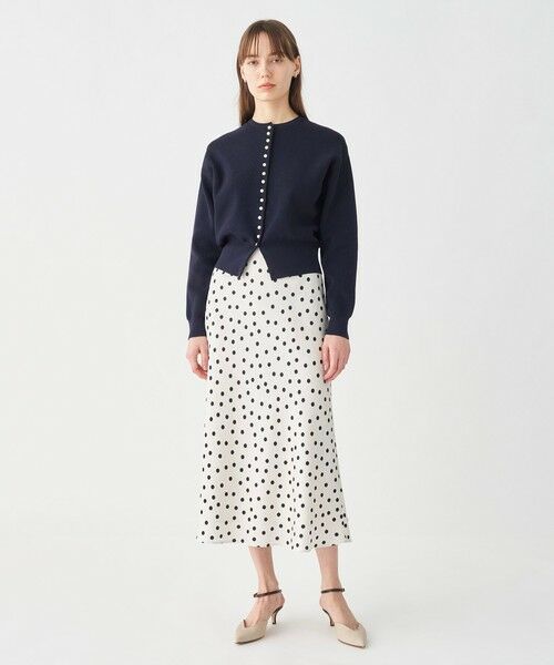 セール】 パールコンビ クルーネックカーディガン （カーディガン