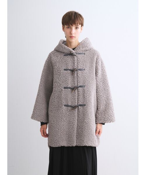 Aubrey】Poodle boa duffle coat （その他アウター）｜three dots