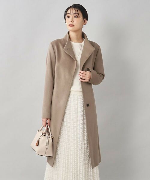 日本製／2WAY衿】スタンドカラー ロングコート （その他アウター