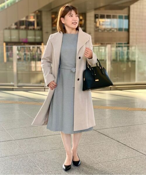 日本製／2WAY衿】スタンドカラー ロングコート （その他アウター
