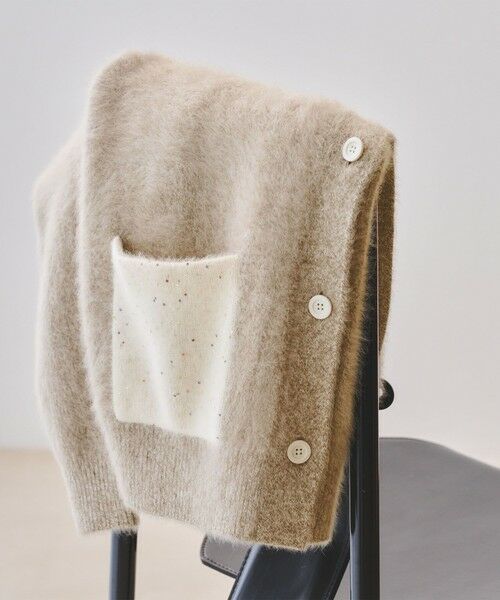 フォックスカシミヤ スパンコール ミドル カーディガン （カーディガン