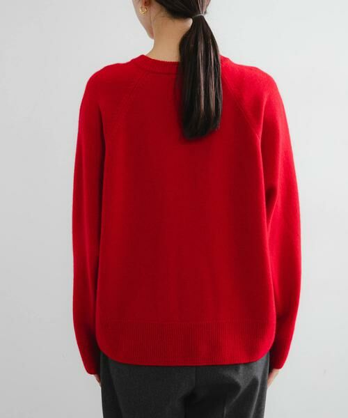 セール】 カシミヤ強縮クルーネックニット （ニット・セーター