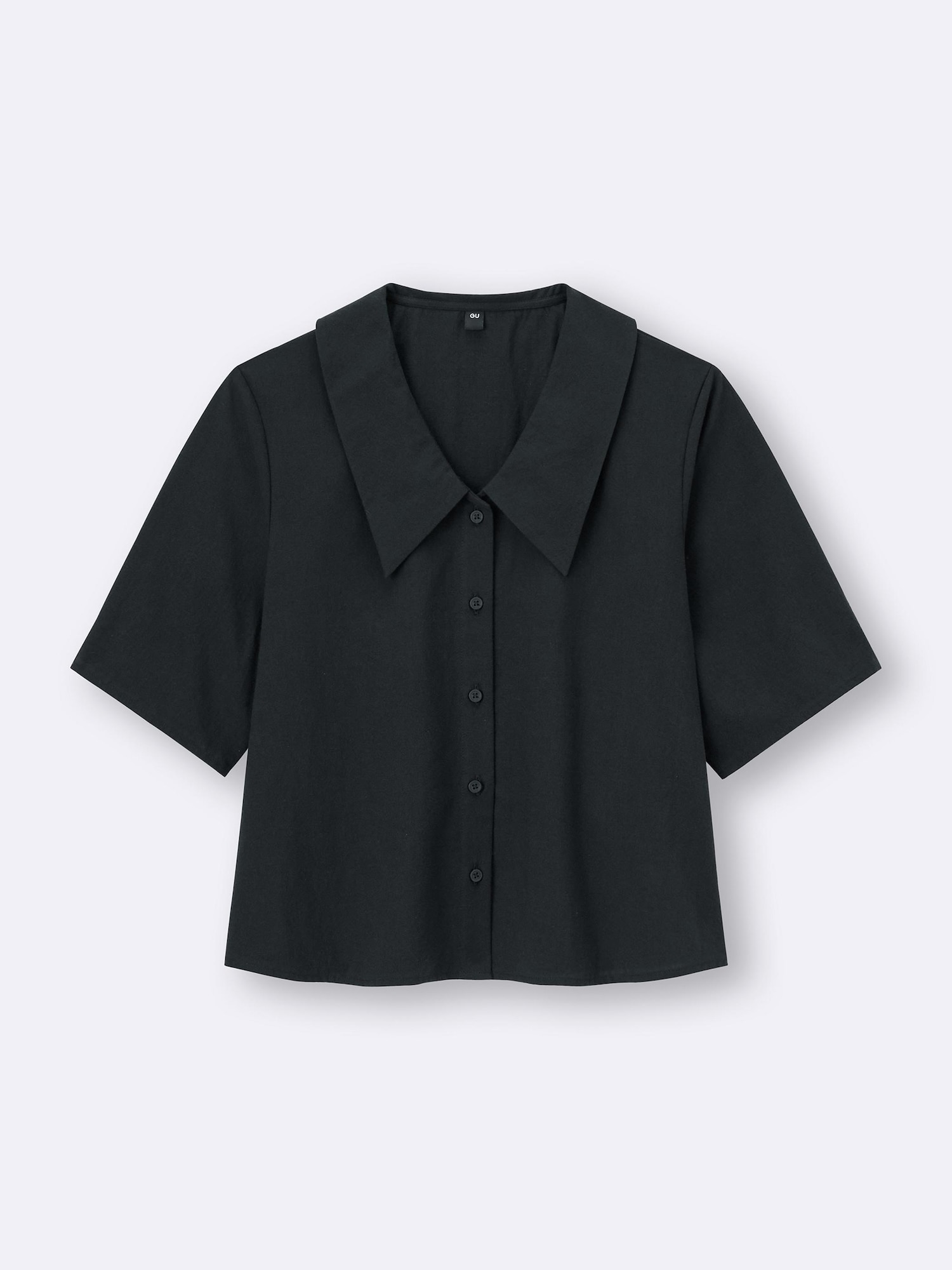 GU公式 | ビッグカラーブラウス(5分袖)