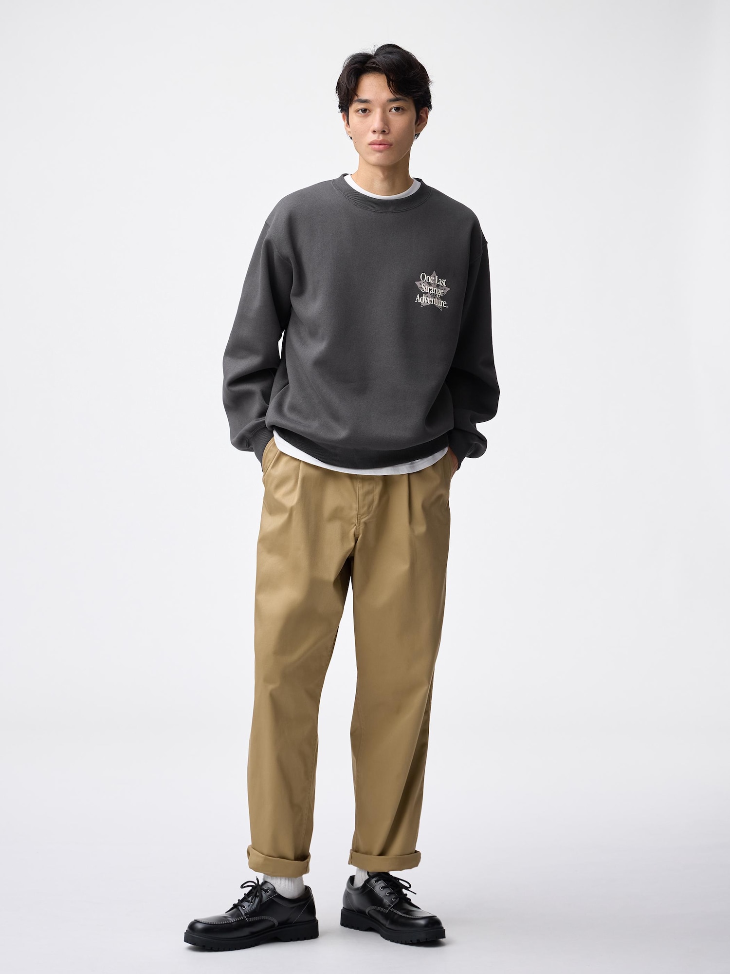 GU公式 | ヘビーウェイトスウェットプルオーバー ストレンジャー