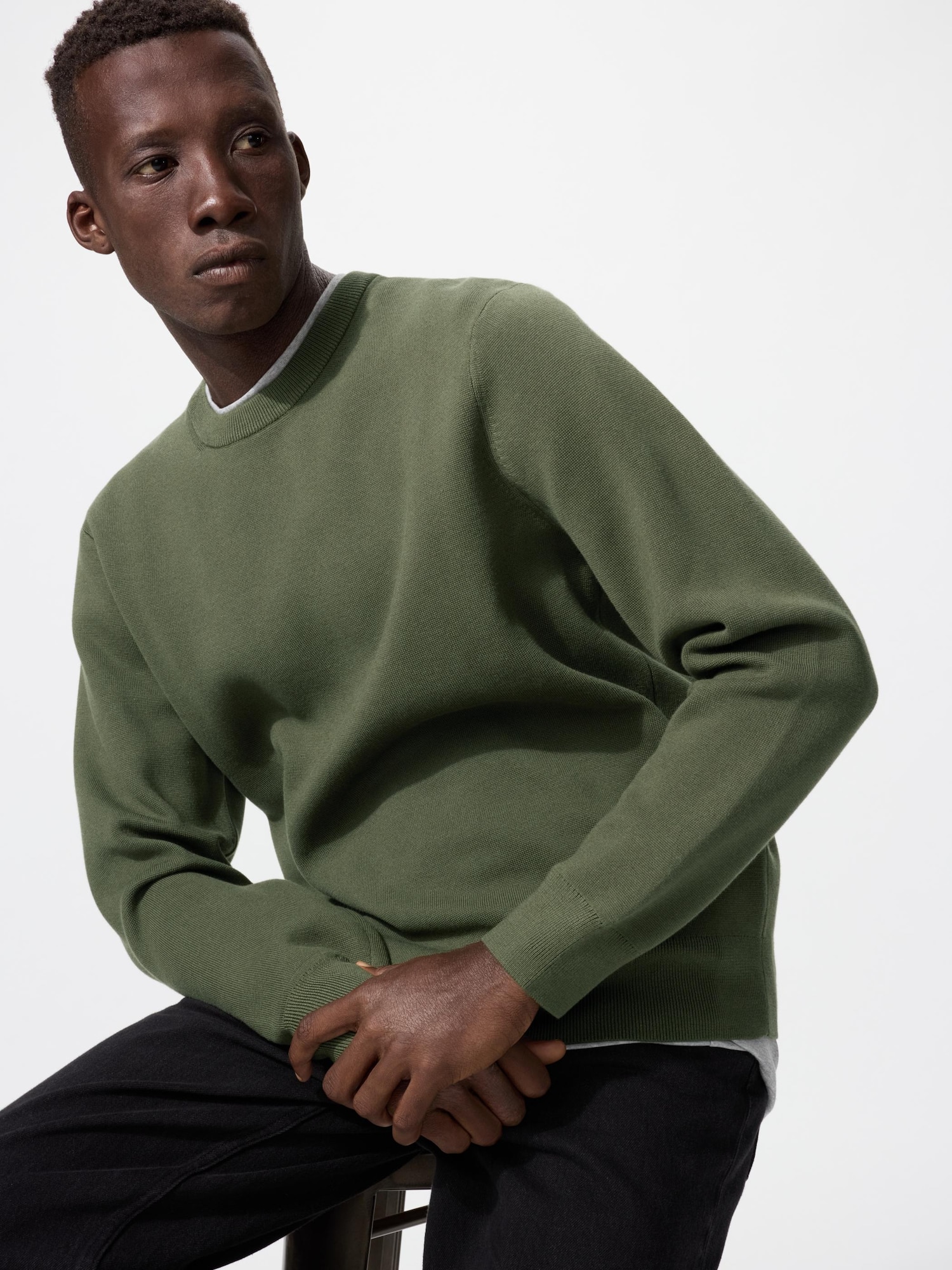 ユニクロ公式 | ラムクルーネックセーター