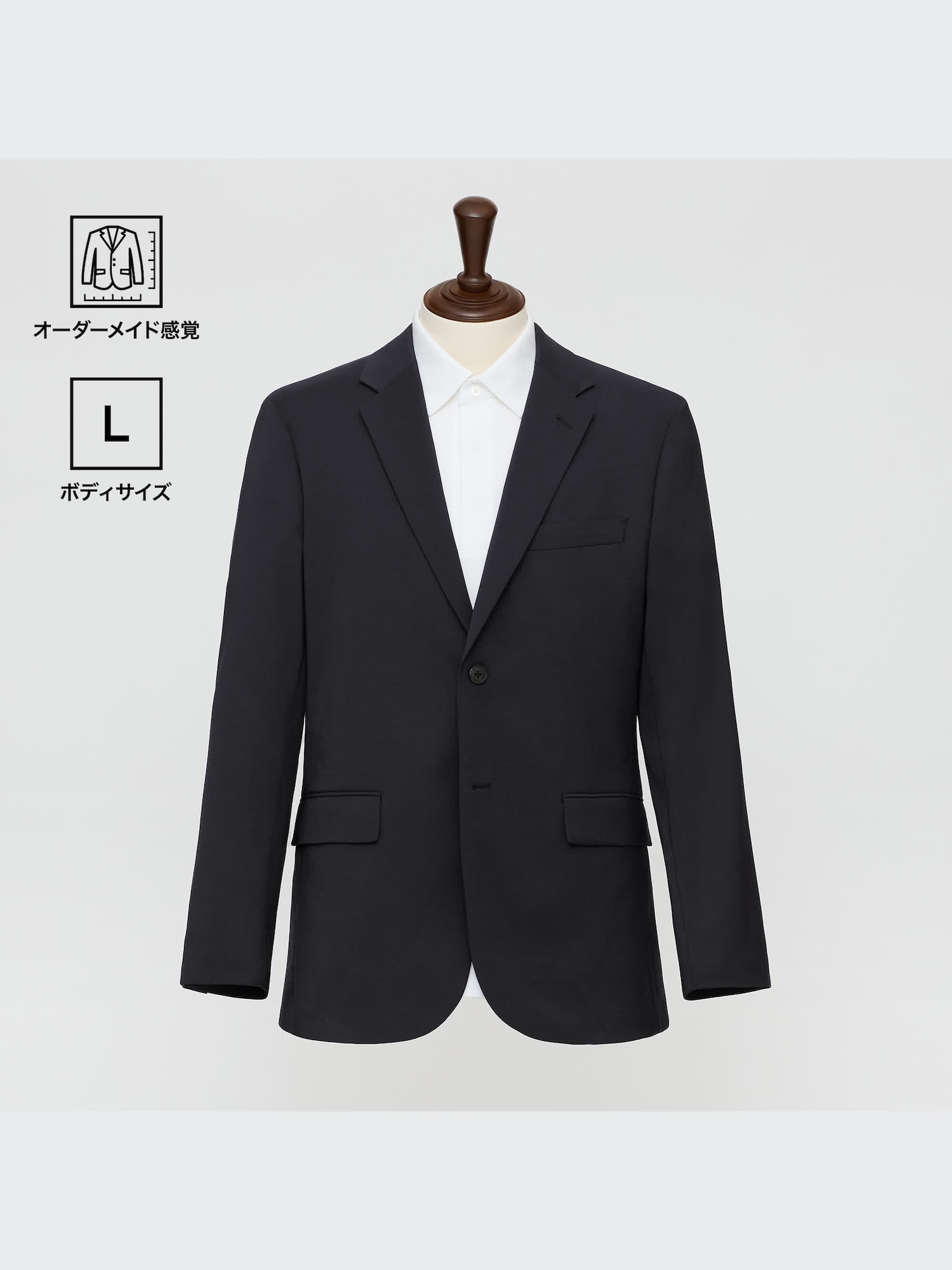 ユニクロ公式 | 感動ジャケット（ウールライク・Lサイズ・着丈70～74cm